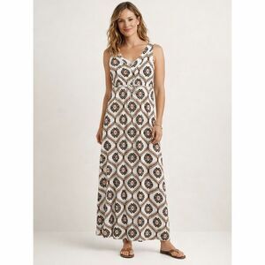 Fresh Produce Sleeveless Maxi Dress Womens Sz M V-Neck Mod Boho Floral Beachy